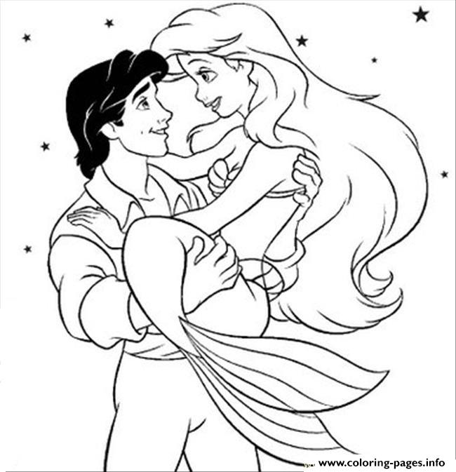 Eric Holding Ariel Disney Princess S8e49 Coloring Pages ...