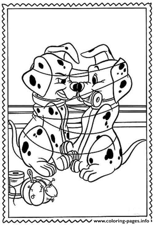Dalmatians Ties With Yarn Fc21 coloring