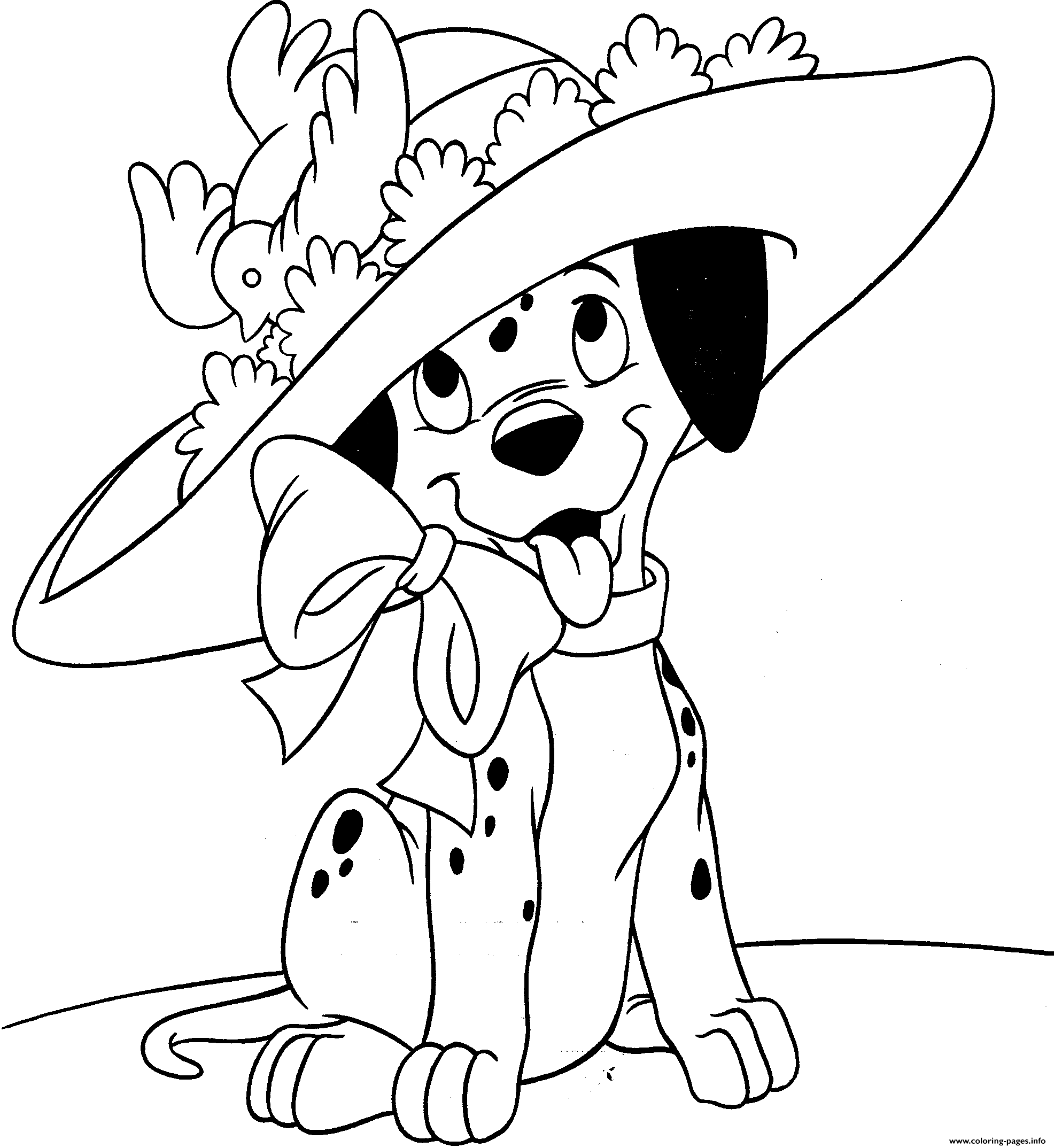 Dalmatian With Fancy Hat 68b4 coloring