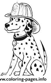 Dalmatian With Fire Man Hat 7b8c coloring