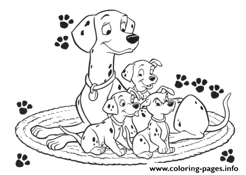 Mommy Dalmatian And Kids 1ca1 coloring