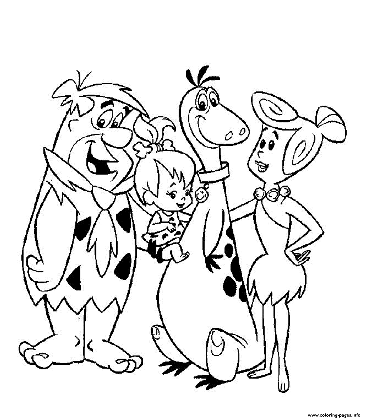 The Flintstones Family Cartoon Sf596 coloring