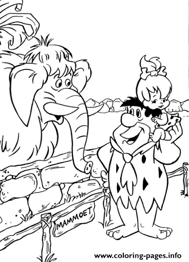 The Flintstones Going To The Zoo E528 coloring
