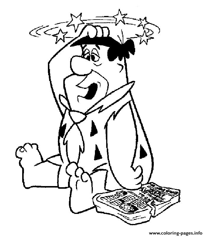Dizzy Fred Flintstones B8e5 coloring