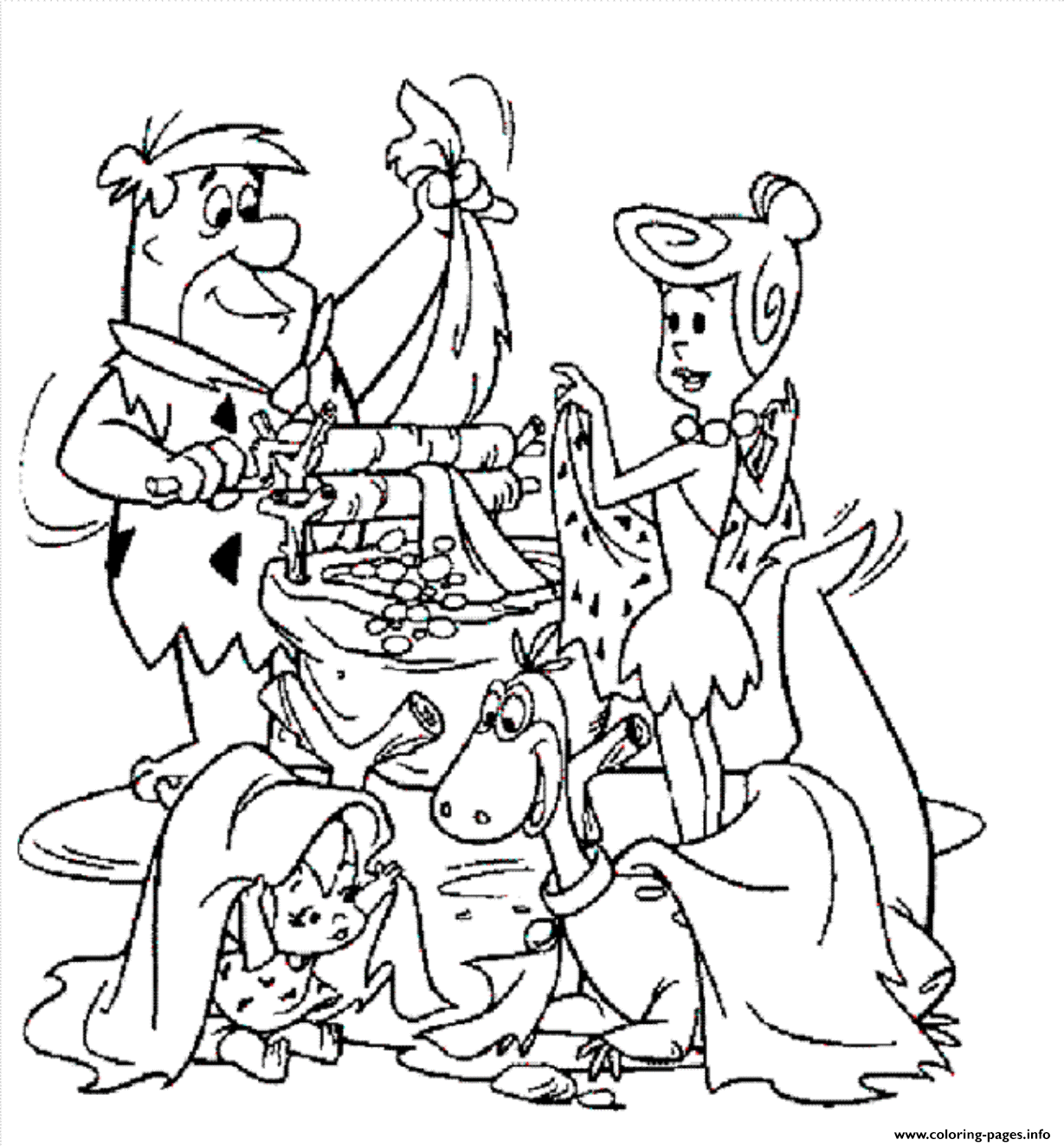 Flintstones S Freds Familyc3fa coloring
