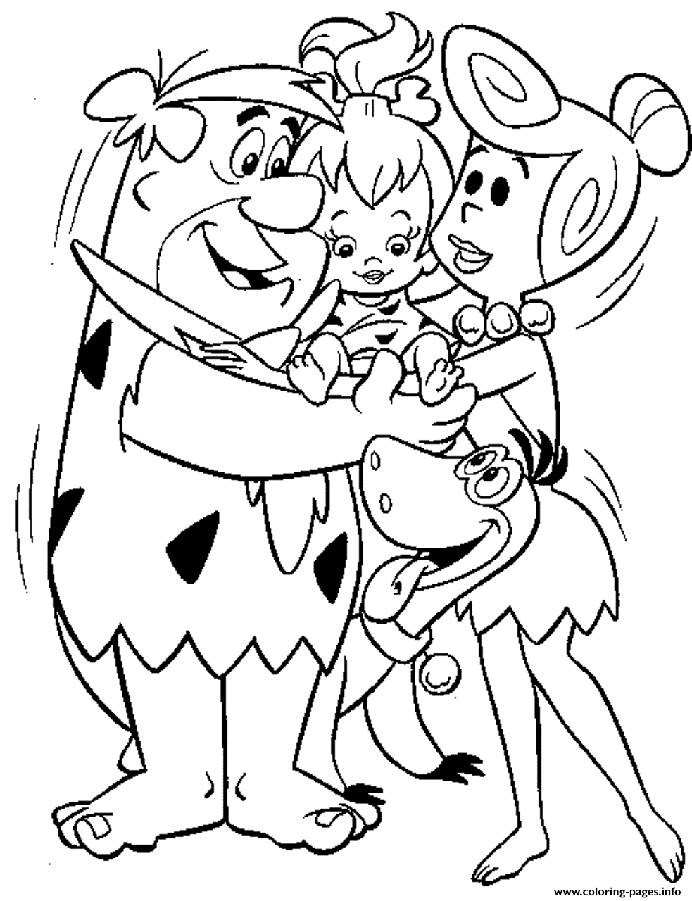 Download The Flintstones Cartoon Se631 Coloring Pages Printable