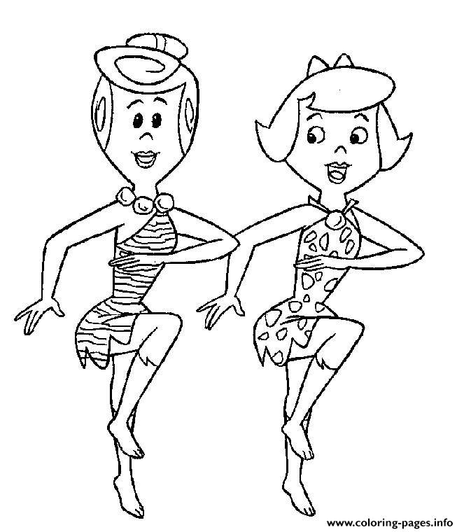 Wilma And Betty Dancing 90e6 coloring