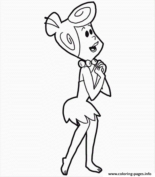 Wilma Flintstone A01f coloring