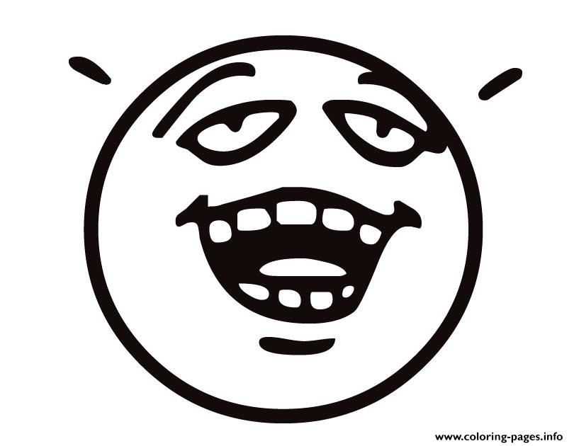 Emotion Funny Face For Kids Coloring Pages Printable