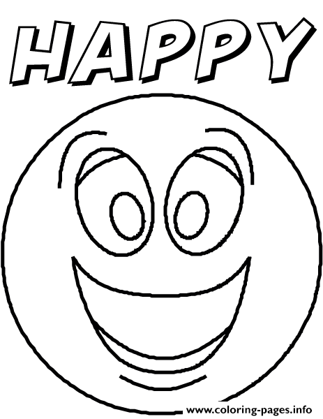 Emotion Happyblank coloring