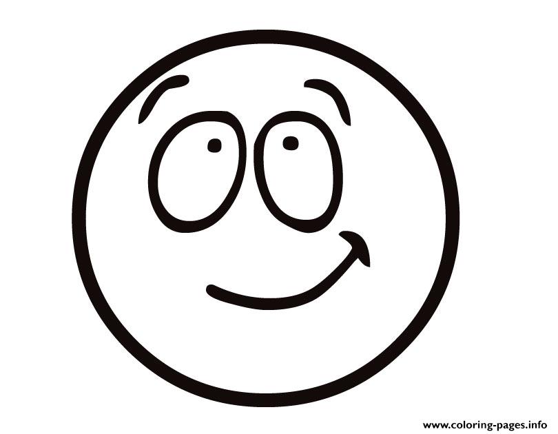 Emotion Smiley Face Coloring Pages Printable