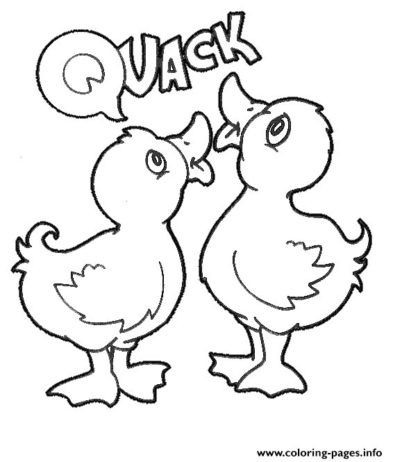 Cute Duck S For Girls Animalsc909 coloring