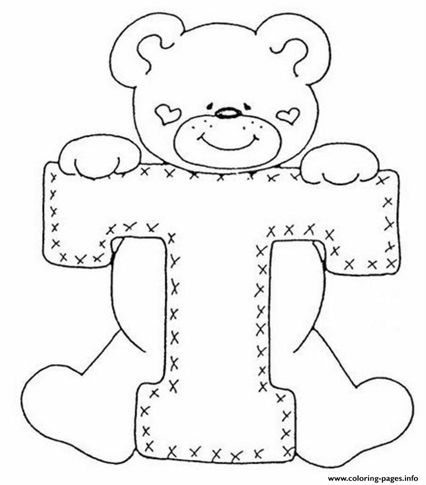 Cute Bear Alphabet 1460 coloring