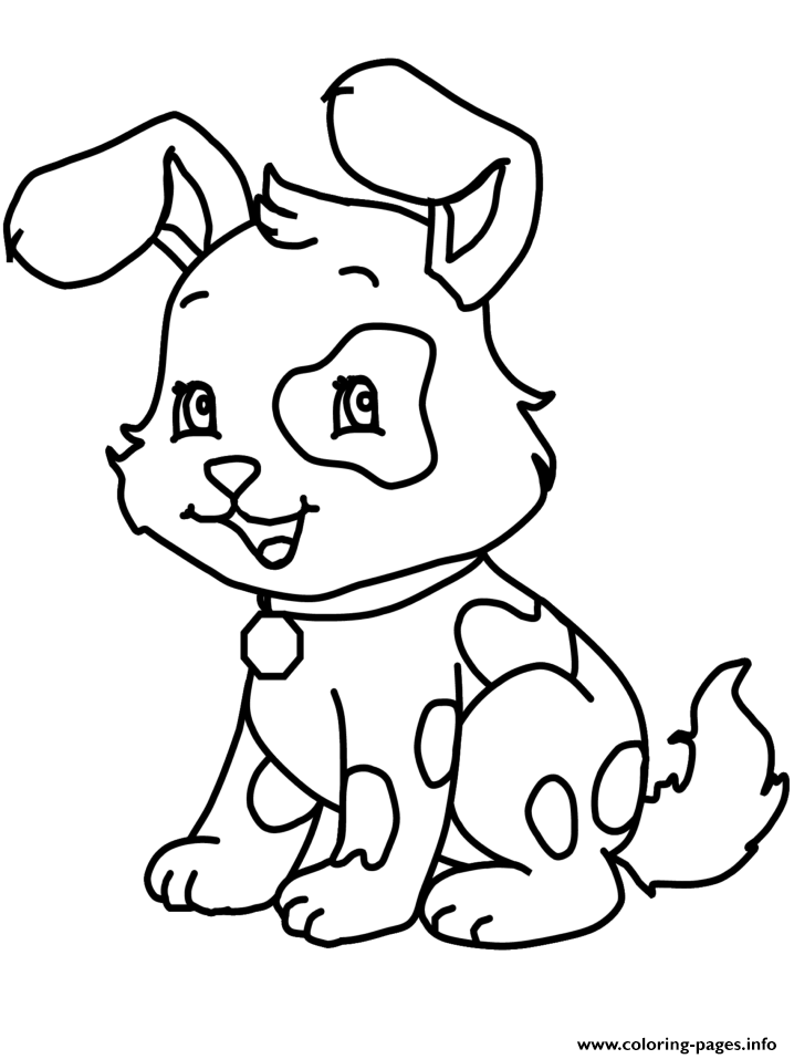 Happy Cute Puppy Free 556c coloring