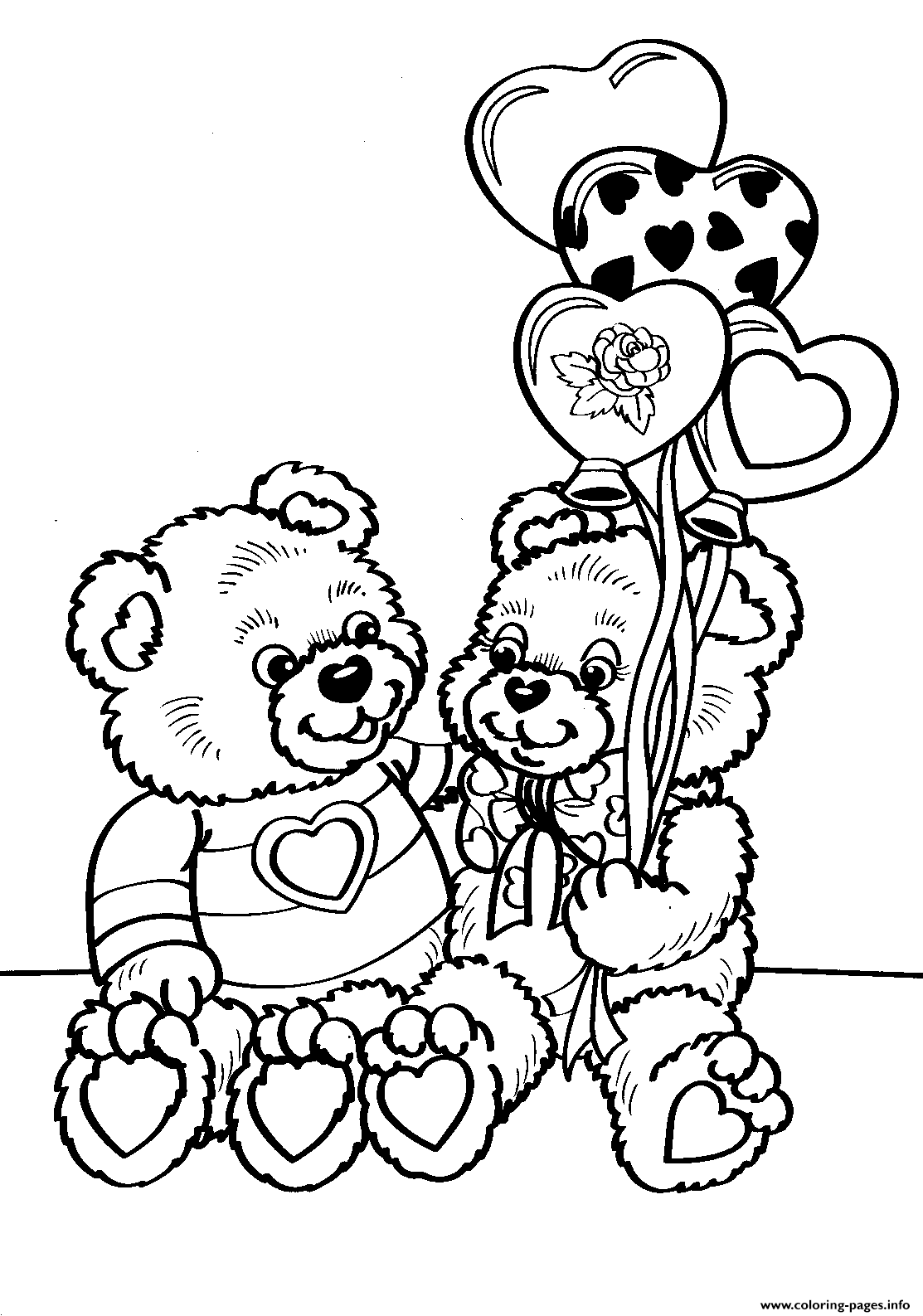 Valentine S Cute Bearsd3a3 coloring