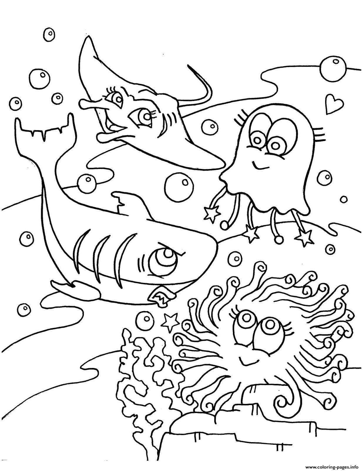 Download Cute S Of Sea Animals8e91 Coloring Pages Printable