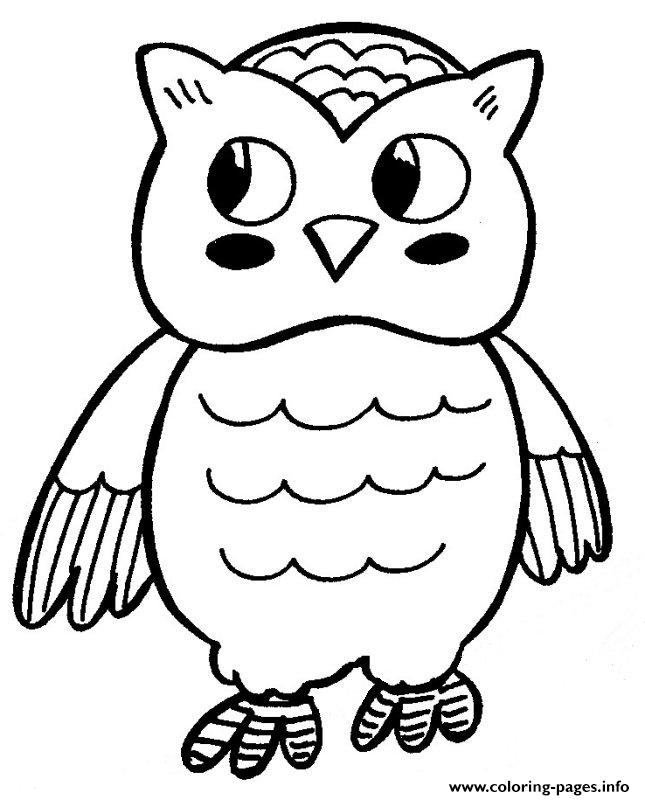 Cute Cartoon Baby Owl S To Print0528 coloring