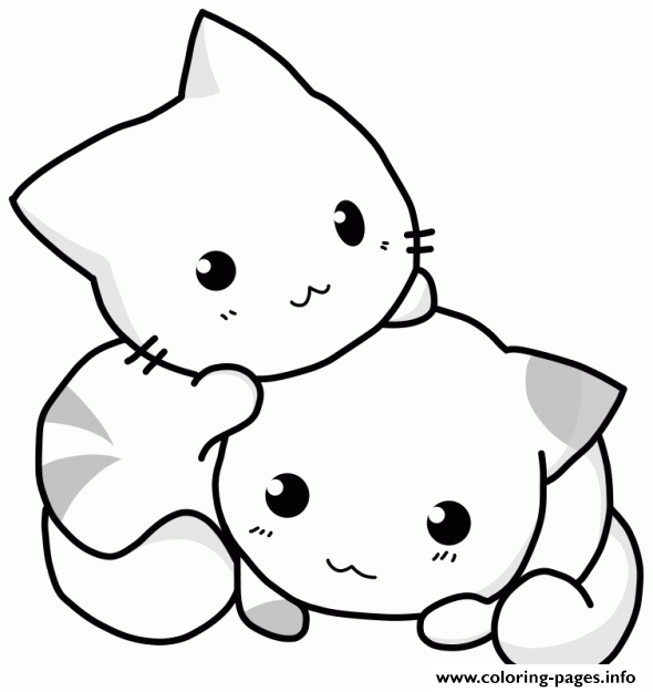 Cute Cat Coloring page Printable