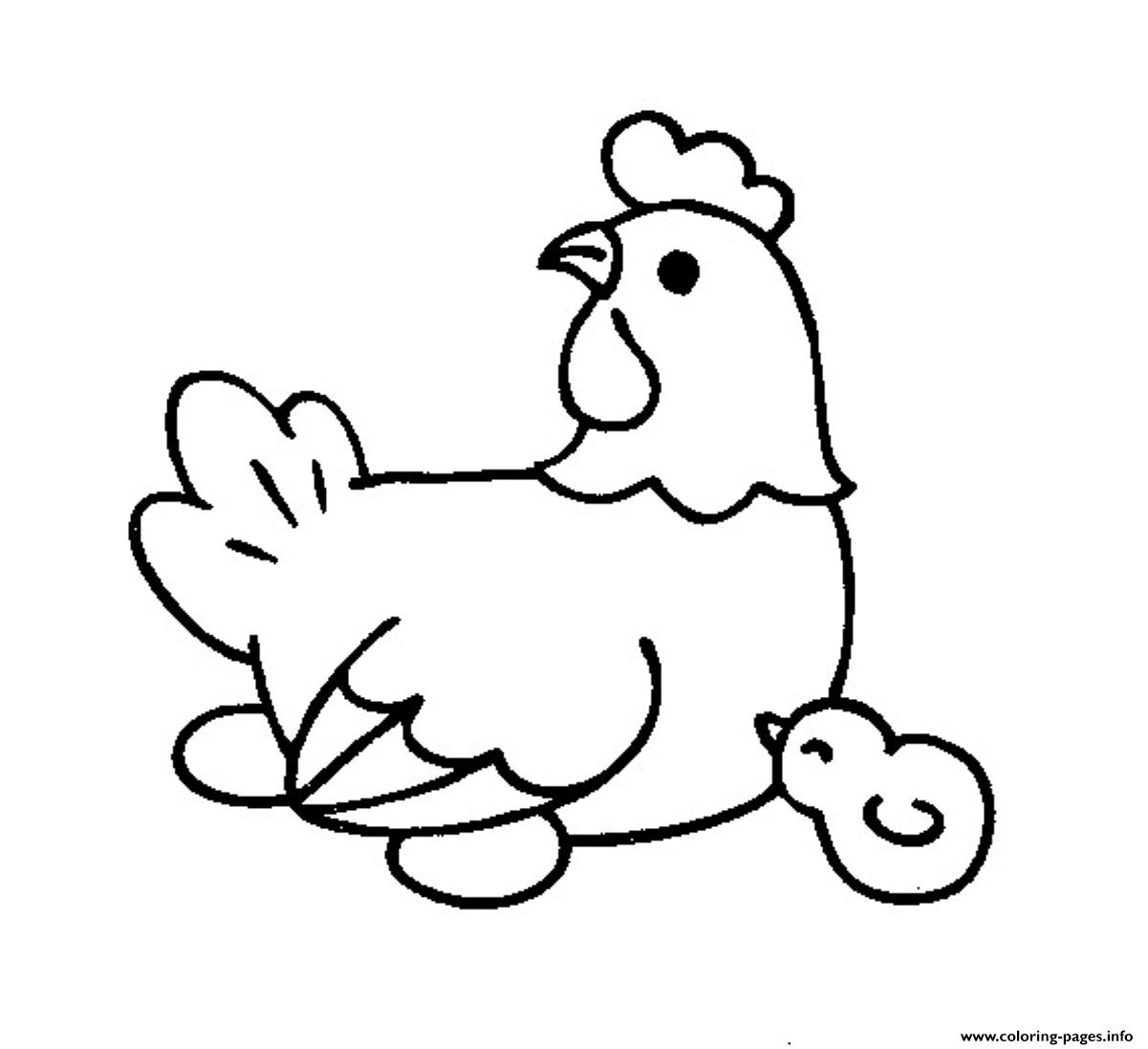 Cute Farm Animal S A Hen And Chick18d37 coloring