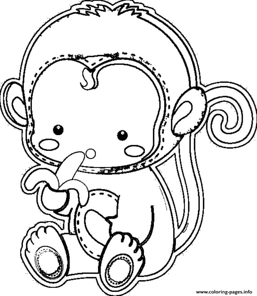 Cute Monkey S For Kids Printabled9e1 coloring