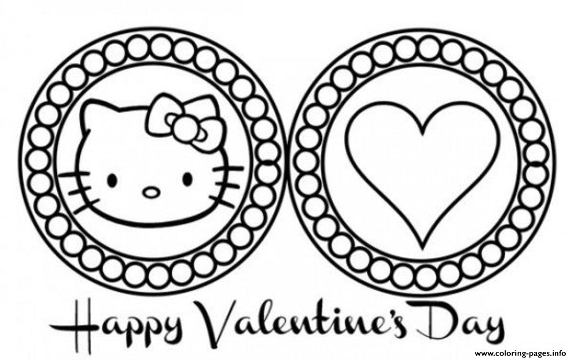 Cute Hello Kitty Valentines Day Scb28 Coloring Page Printable