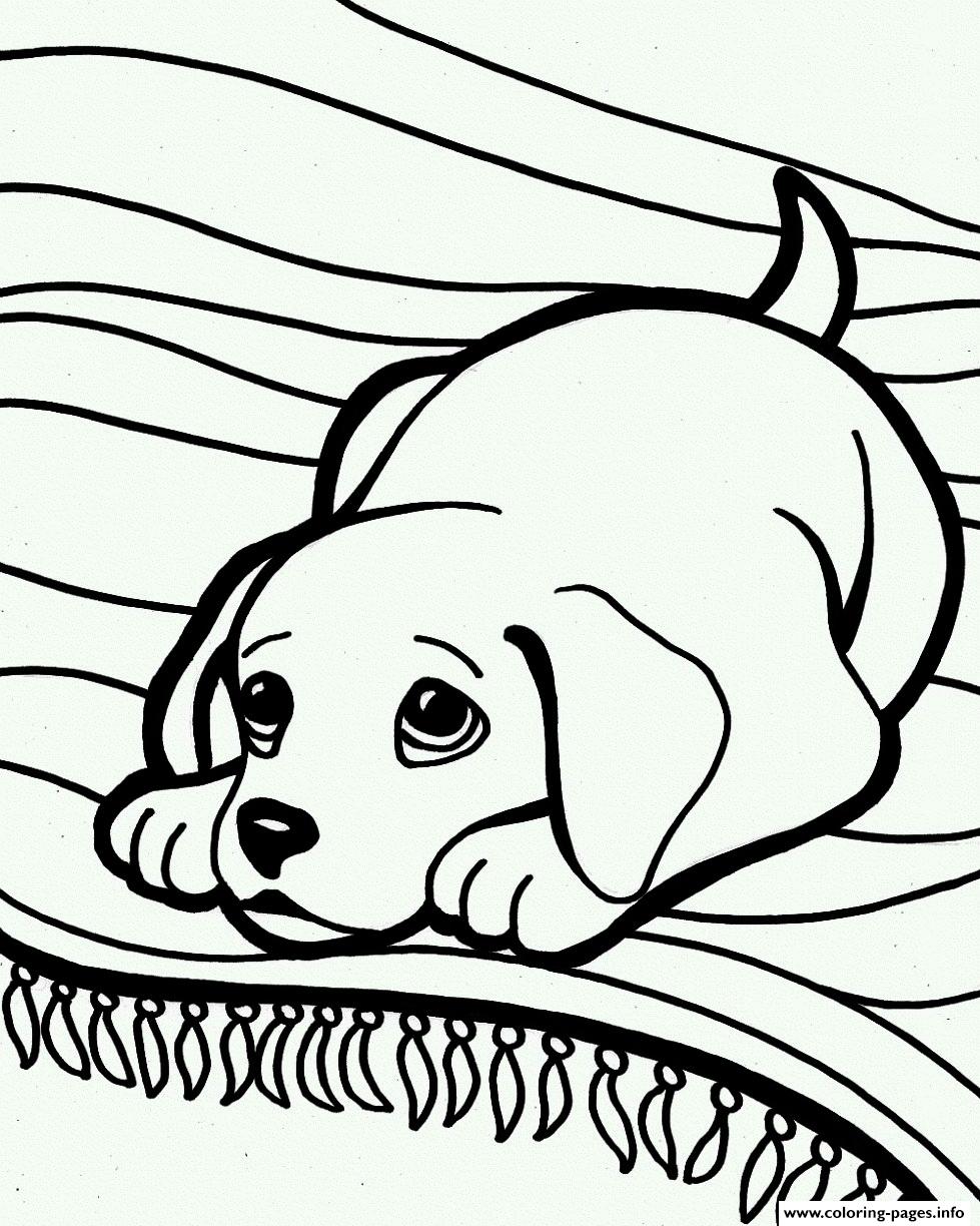 Cute Sleepy Dog 6ea7 Coloring Pages Printable