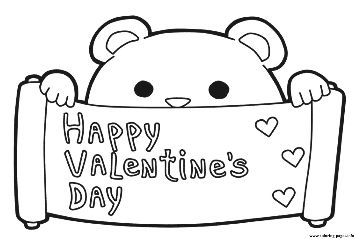 Cute Bear Valentines S16e4 coloring