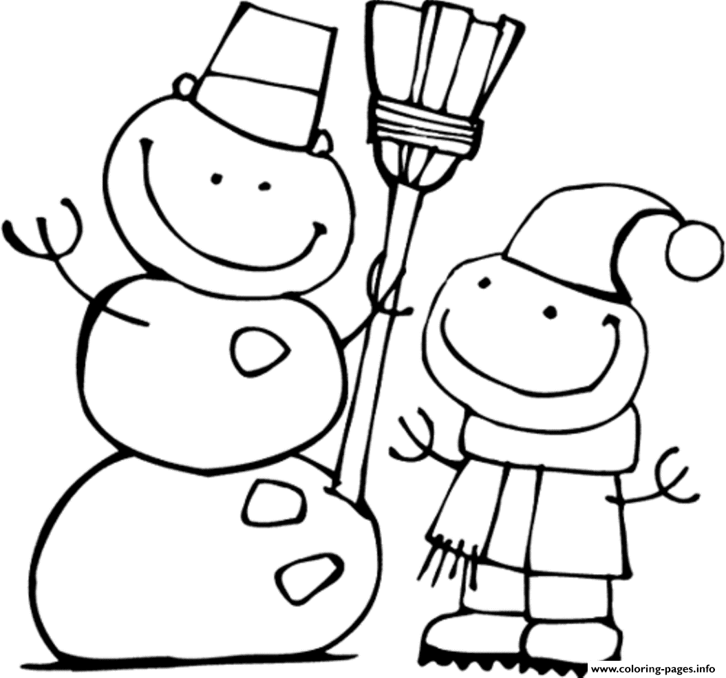 Cute Snowman Winter S1559 coloring