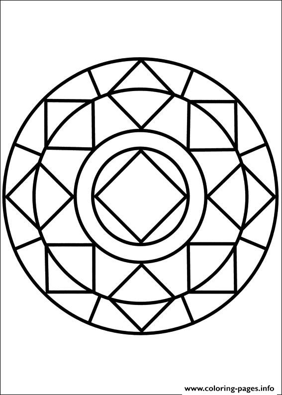 simple mandala coloring pages printable