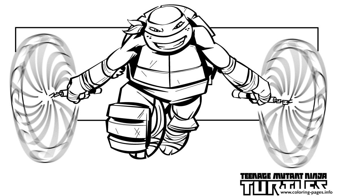Mike Ninja Turtle Free Superhero Sf299 Coloring Page Printable