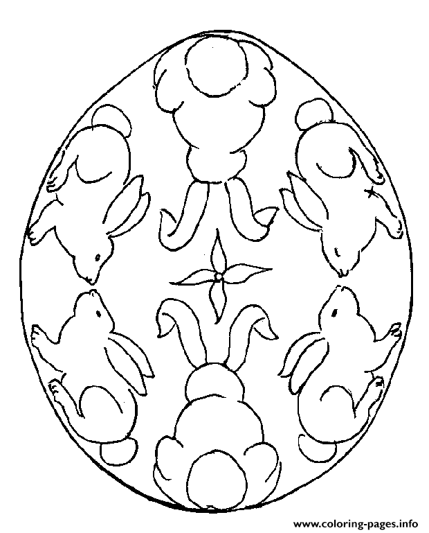 Easter S Eggs With Bunnies Lines9182 coloring