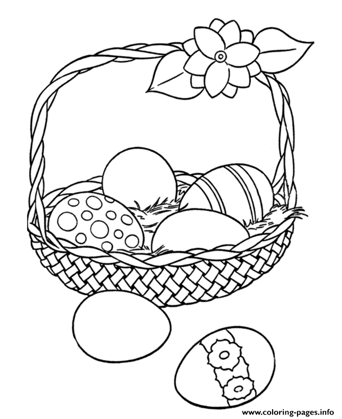 Easter S Eggs In The Basket5766 coloring