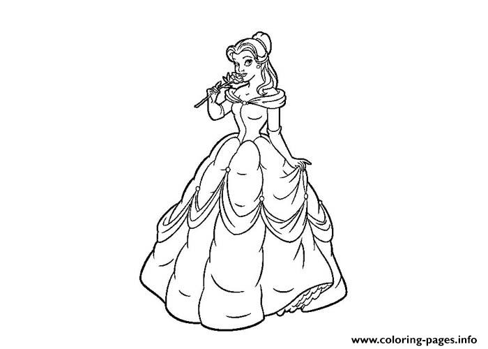 Beauty Belle Disney Princess Bd6e coloring