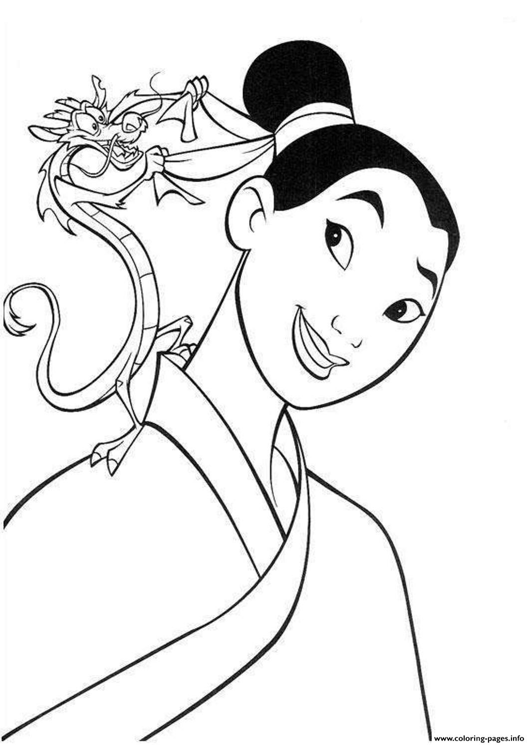 Princess Mulan S364f coloring