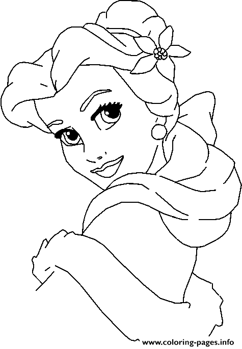 Pretty Belle Disney Princess S6e22 coloring