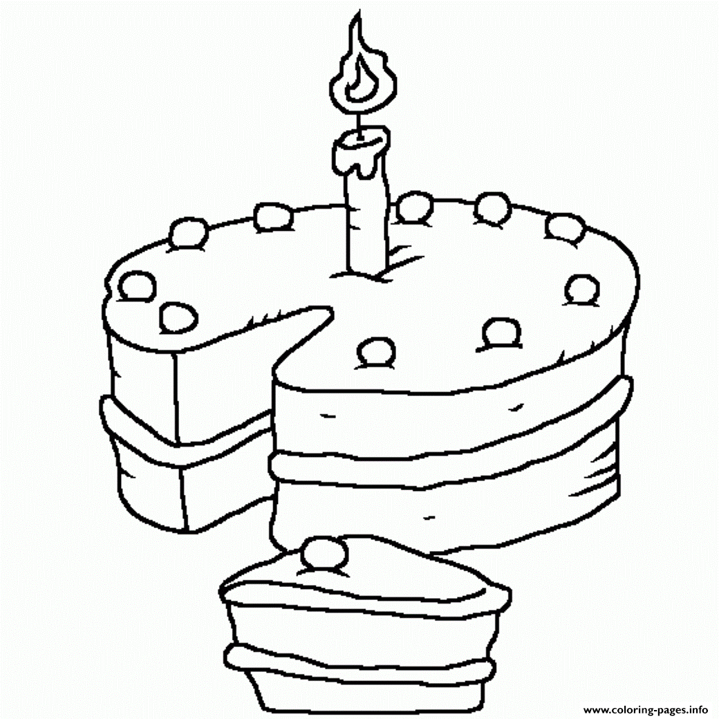 Candle And Birthday Cake 1ad4 coloring