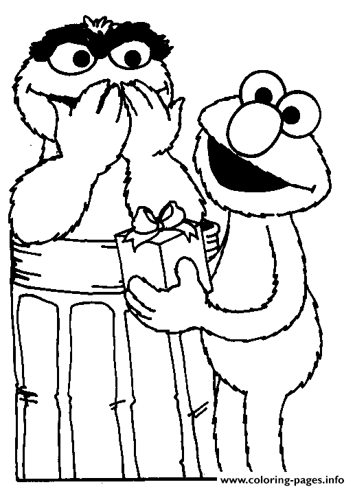 Happy Birthday S Elmo And Friendsa814 coloring
