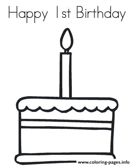 Happy 1st Birthday S1411 coloring