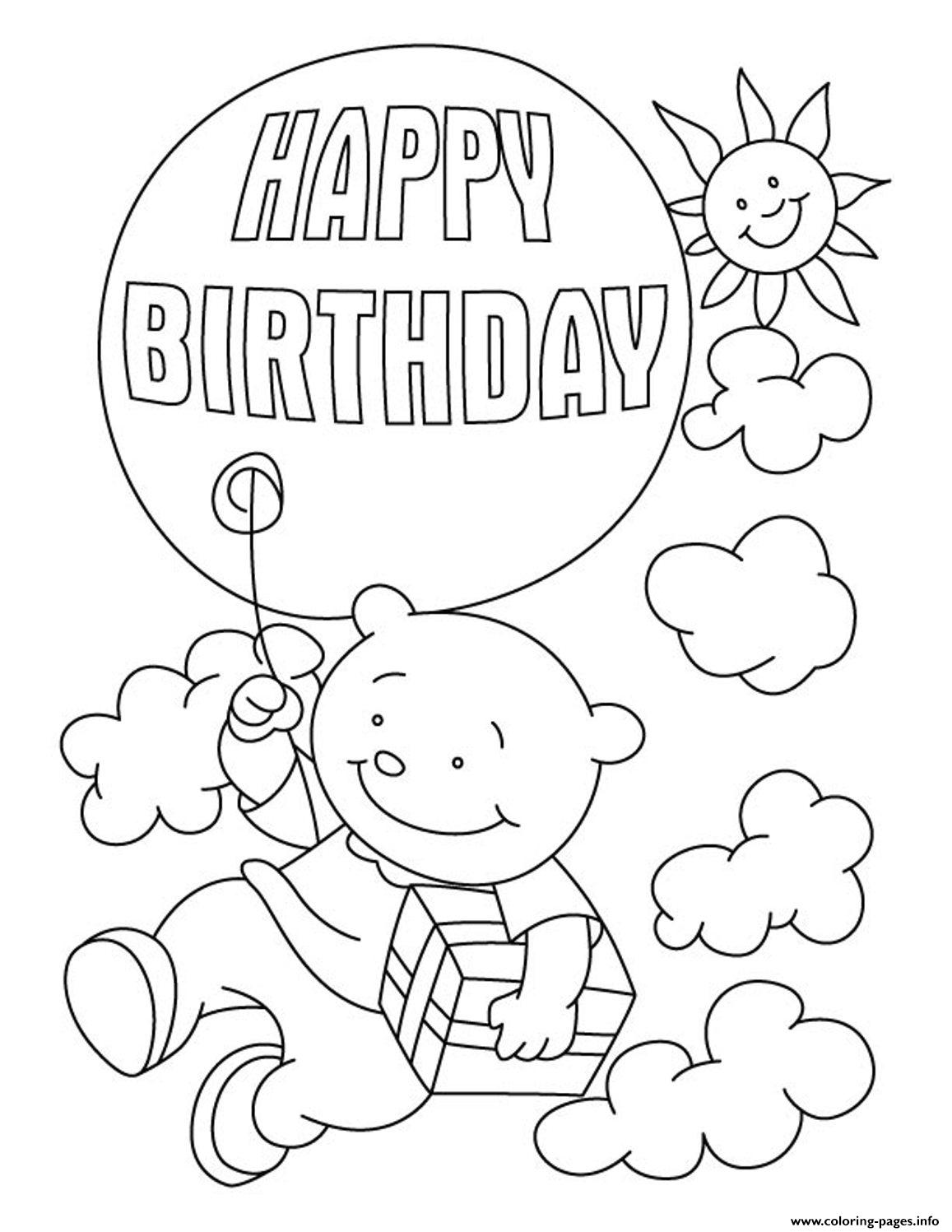 Printable Coloring Happy Birthday Cards Printable World Holiday