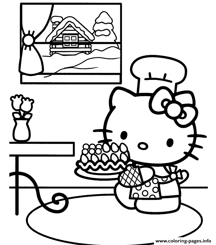 Hello Kitty S Birthday Cake30b0 coloring