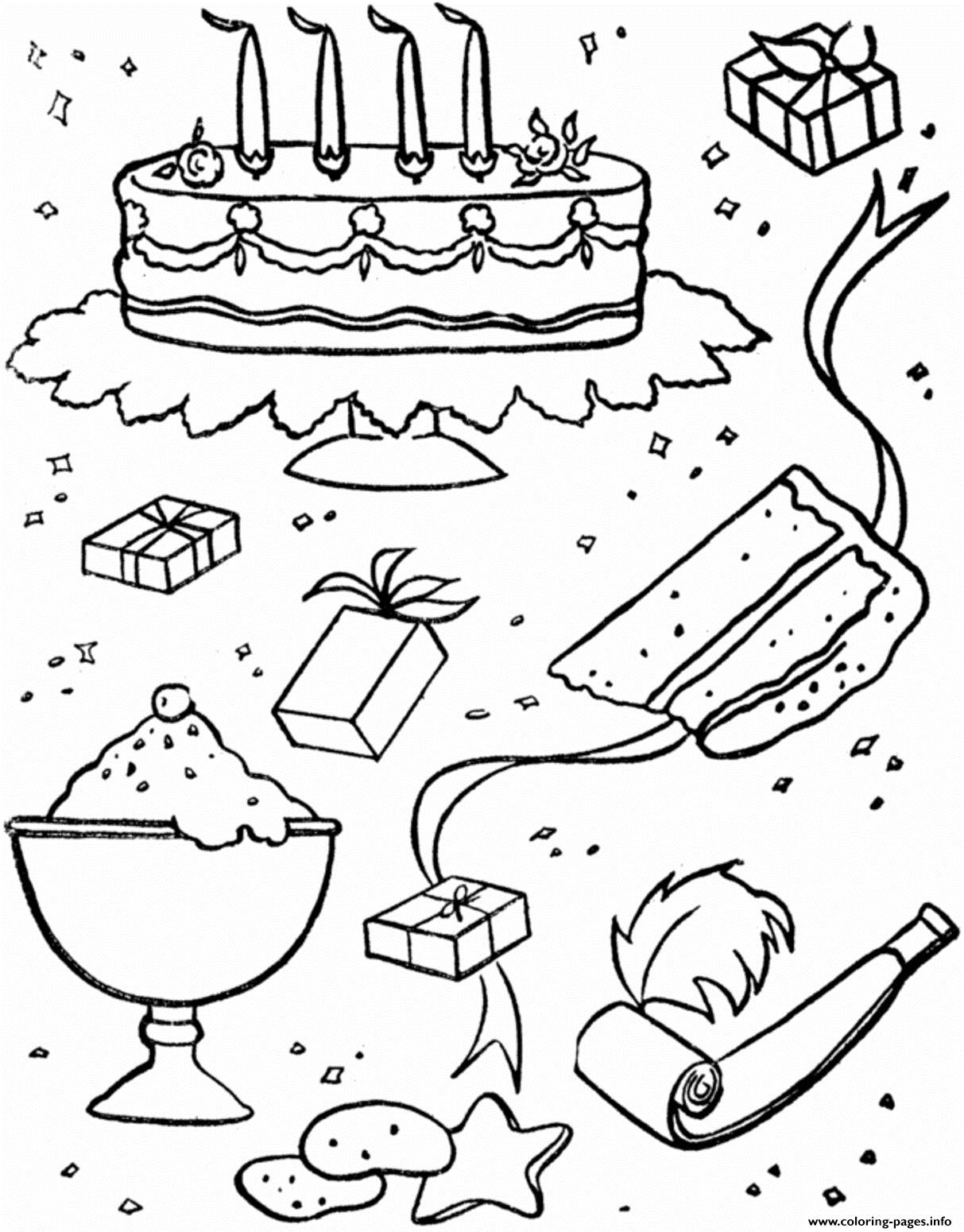 Stuff Free Birthday S99fa Coloring page Printable