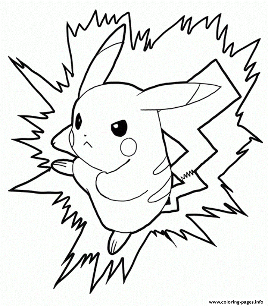 Battling Pikachu Sd96f coloring