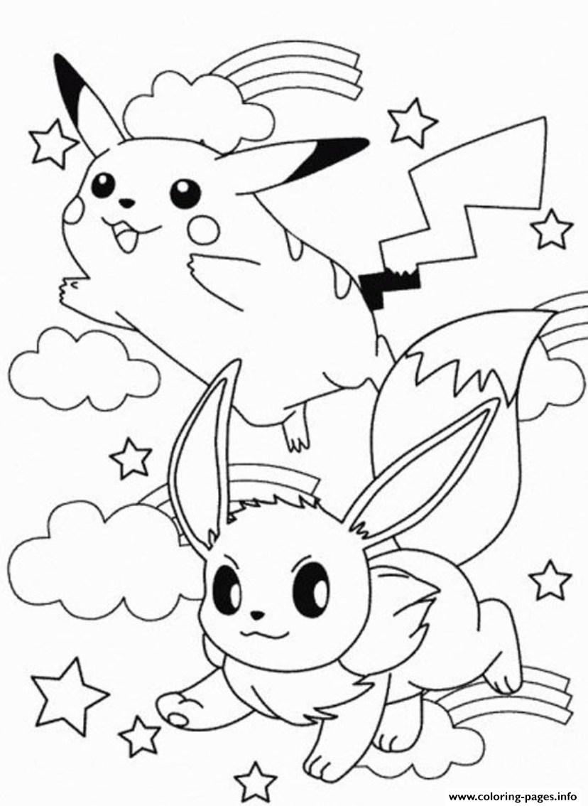 Printable Pikachu Sc2eb Coloring Pages Printable