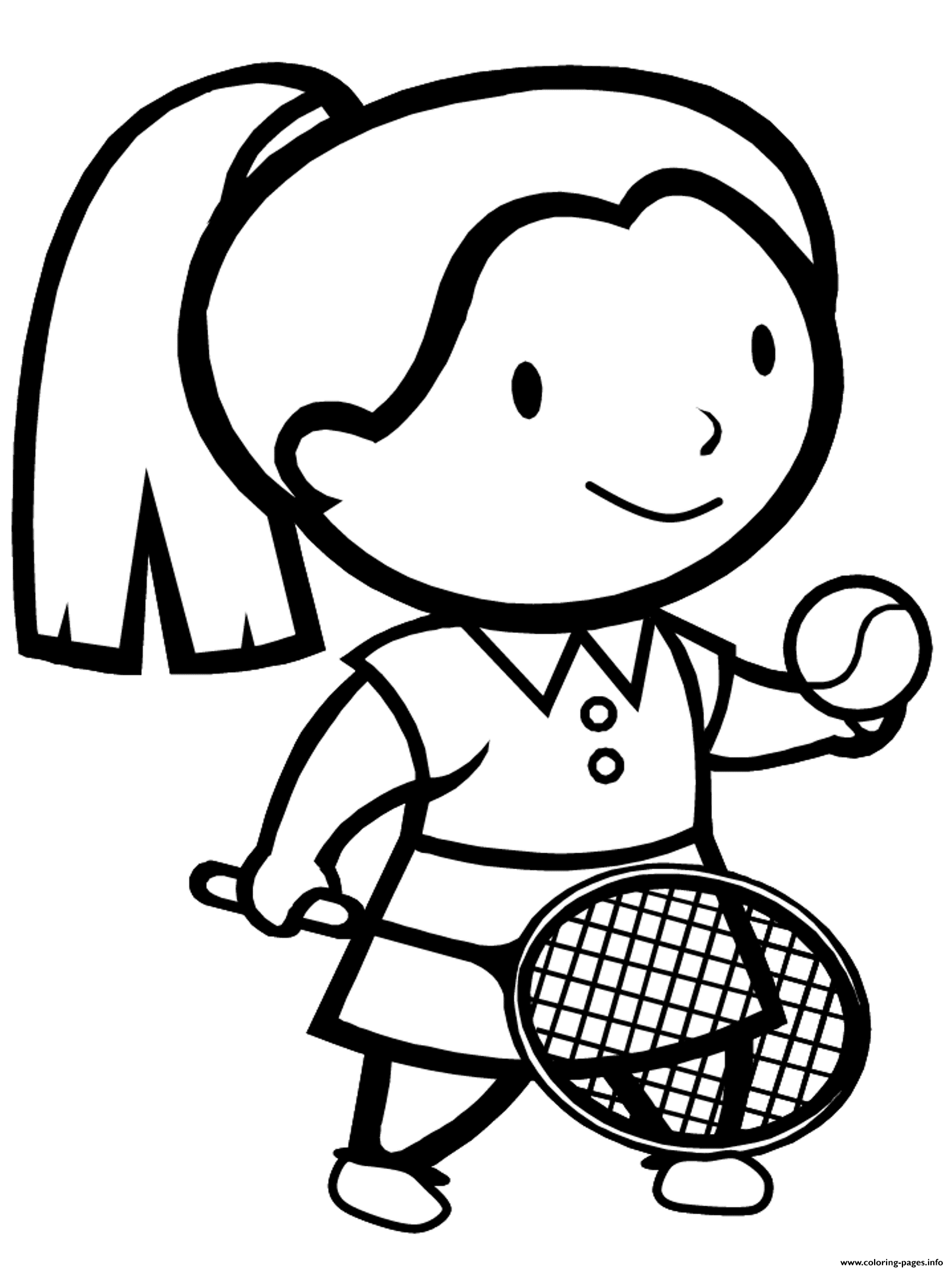 Girl Tennis S283c coloring
