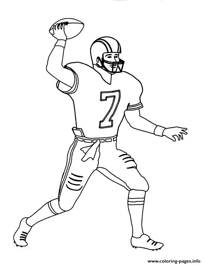 Cool Football Player Free S1ef7 coloring