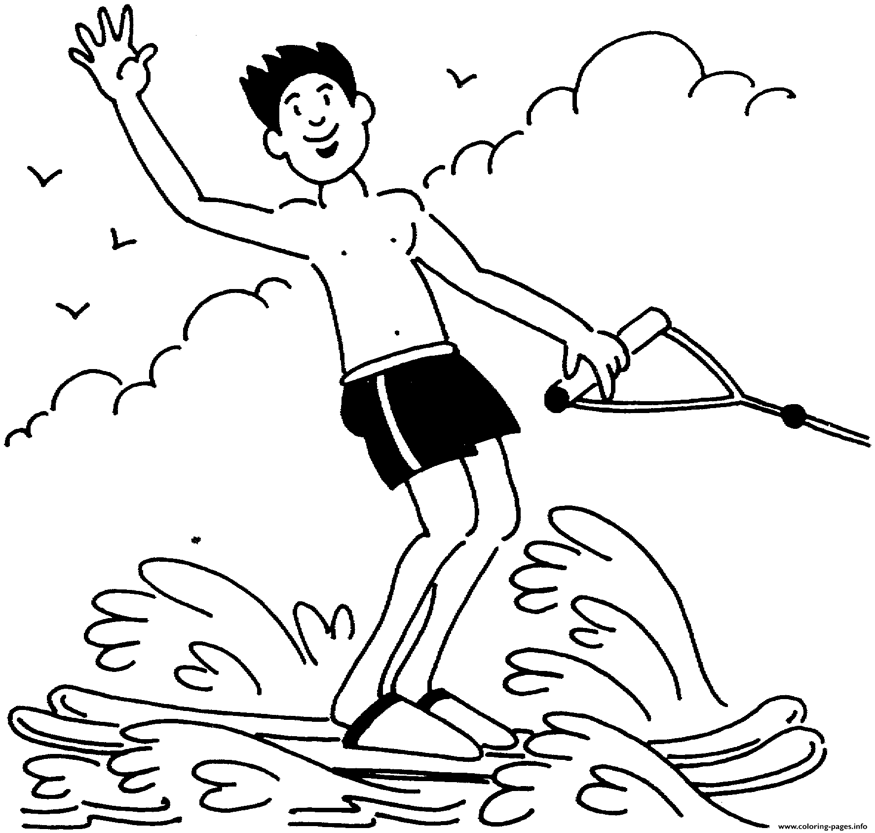Water Ski Coloring Page3bcf coloring