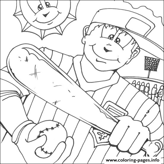 Sunday Softball Game Coloring Page3522 coloring