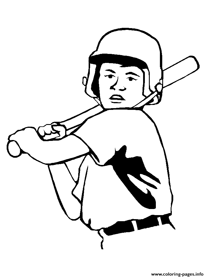 Little League Batter A751 coloring