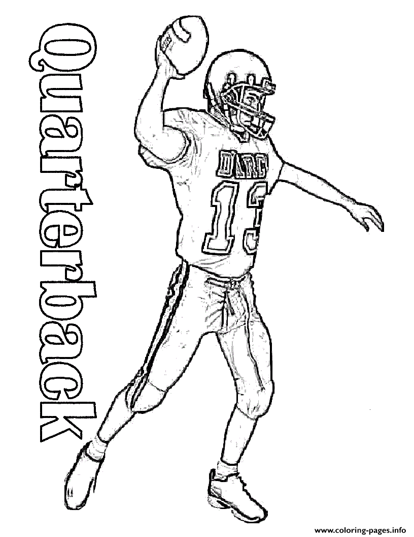 Quarterback Coloring Pagesf12b coloring