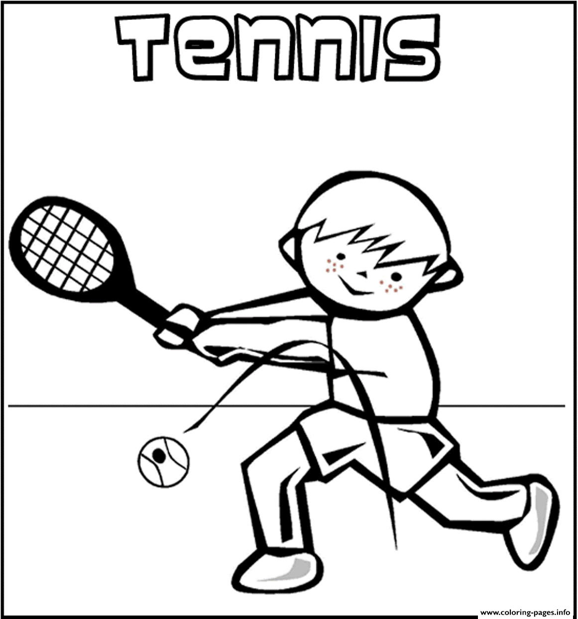 Playing Tennis S3682 coloring